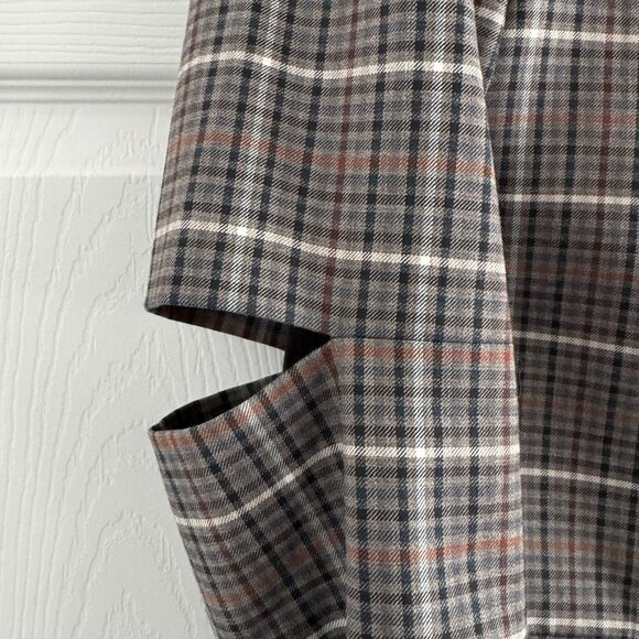 Tibi "Gabe" Checked Blazer w Cutout Elbows, size 8 - Picture 5 of 11